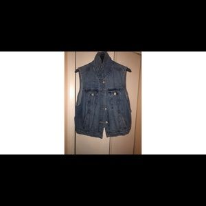 Denim jacket, sleeveless